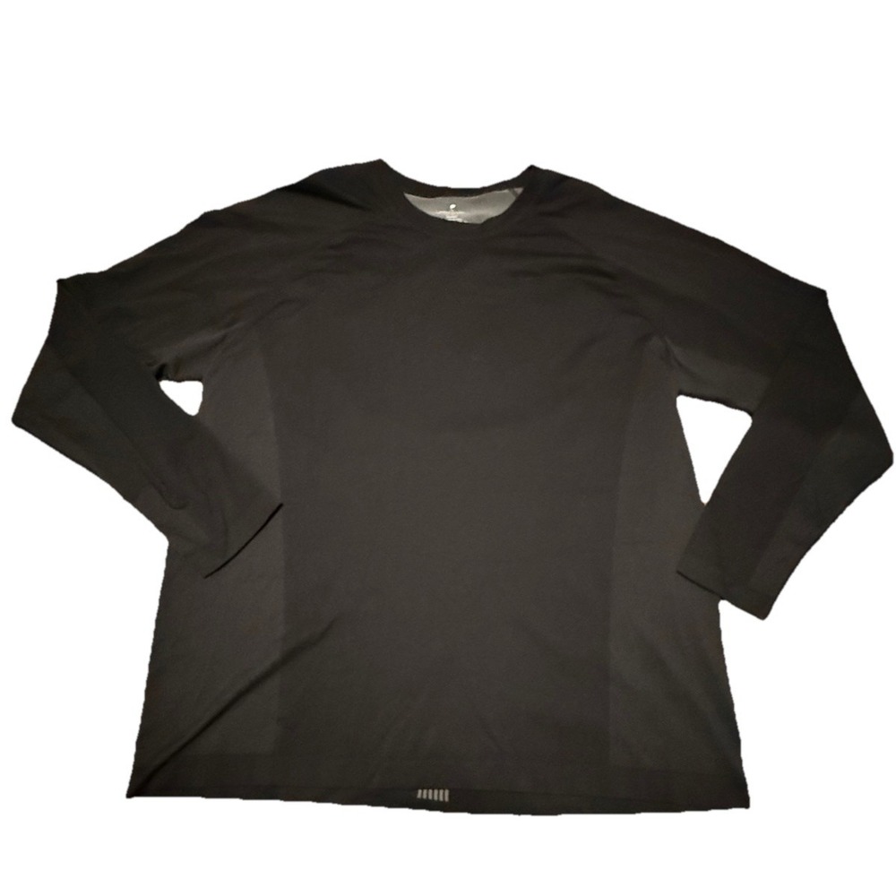Fabletics Shirt Mens XXL The Training Day Long Sleeve T Shirt Black‎ 2XL